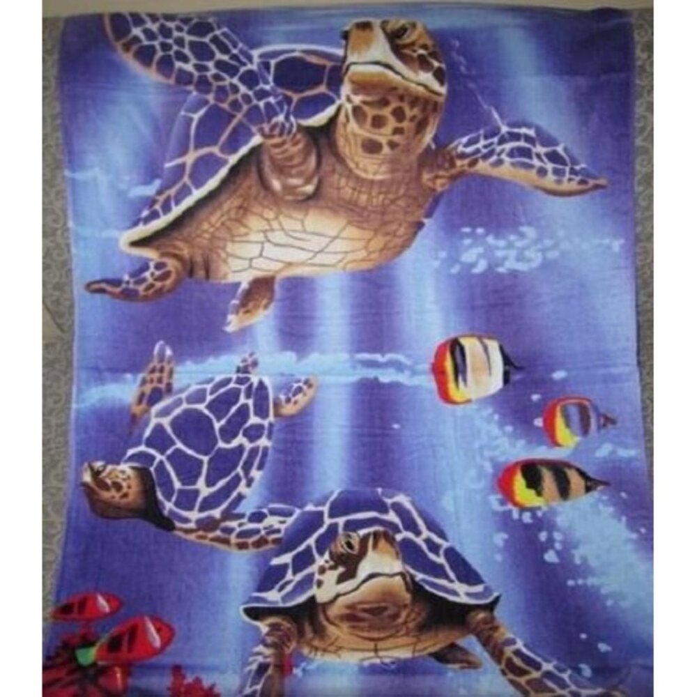 New Honu Hawaiian Underwater Sea Turtles Bath Beach Pool Cotton Gift Towel NIP